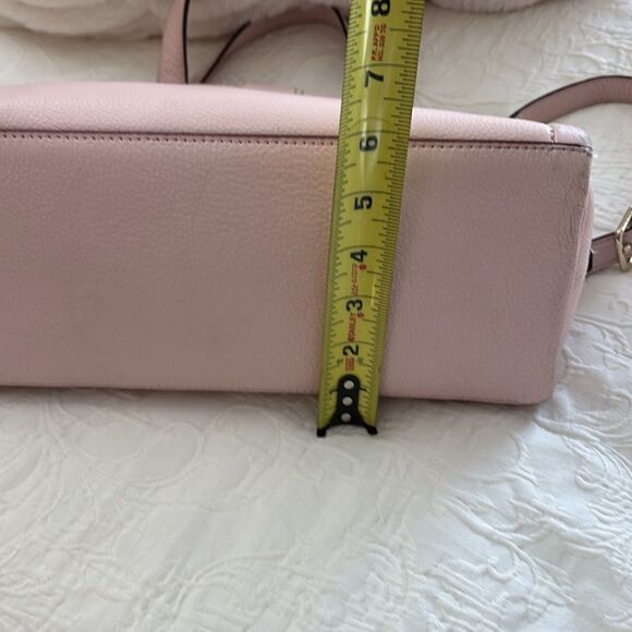 Kate Spade Pink Rose Bow Pebble Soft Leather Crossbody Shoulder Bag Purse - Picture 9 of 16